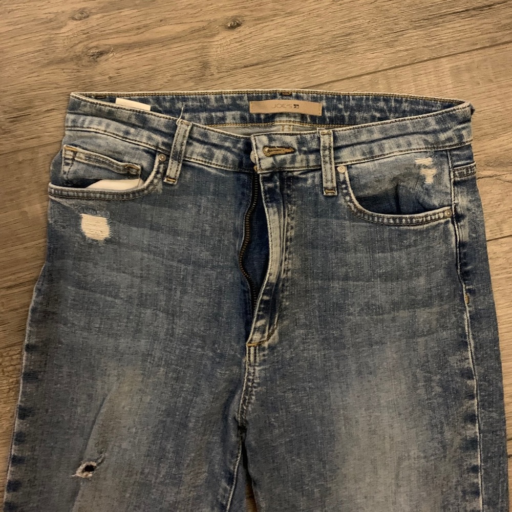 Full Length 30inch High Rise Ripped Jeans - Picture 2 of 3